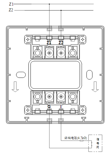 天津海灣消防GST-LD-8300B輸入模塊常閉無源觸點接線圖